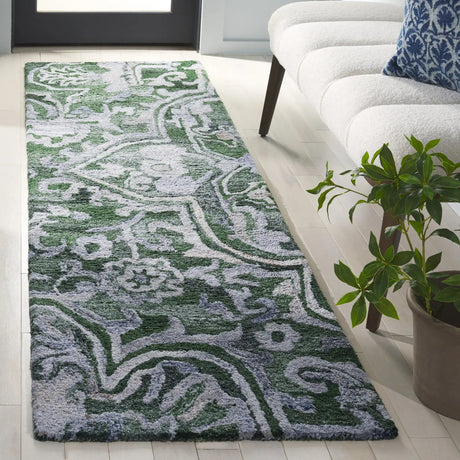 Safavieh Marquee 2'-3" x 8'-0" Rug in Green / Beige