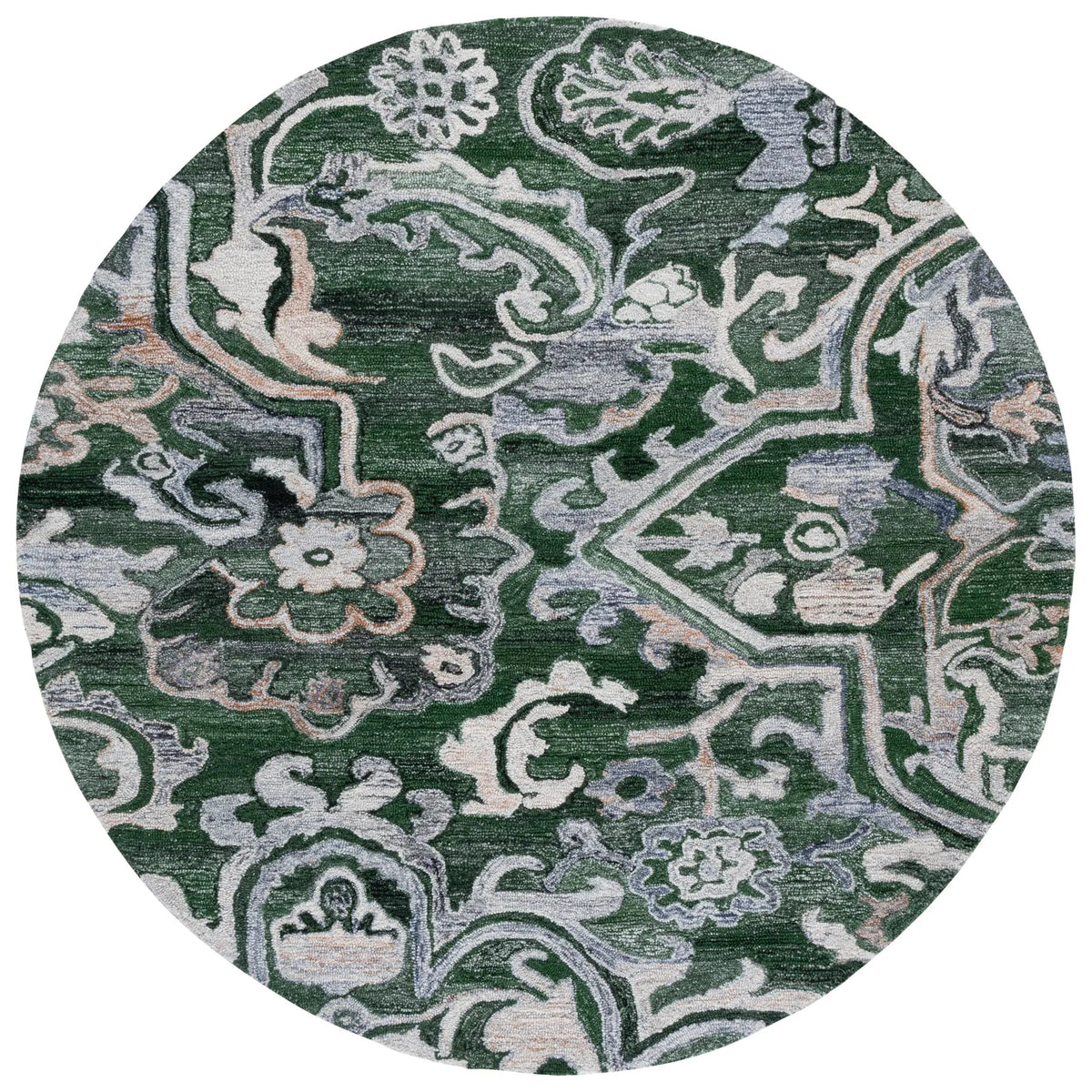 Safavieh Marquee 6'-0" x 6'-0" Rug in Green / Beige