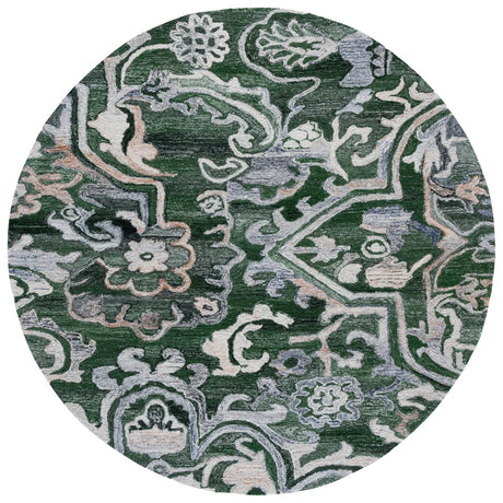 Safavieh Marquee 6'-0" x 6'-0" Rug in Green / Beige