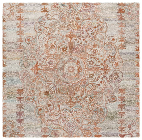 Safavieh Marquee 6'-0" x 6'-0" Rug in Orange / Beige