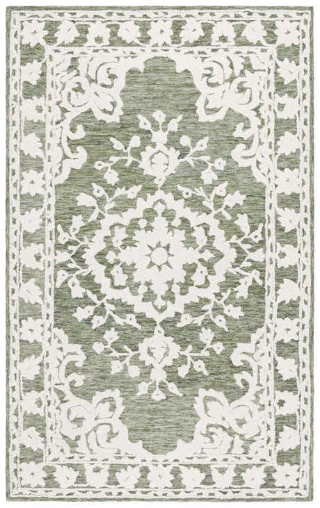 Safavieh Marquee 4'-0" x 6'-0" Rug in Green / Ivory