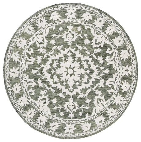 Safavieh Marquee 6'-0" x 6'-0" Rug in Green / Ivory