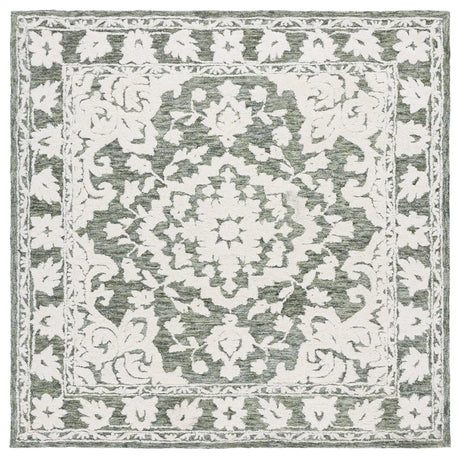 Safavieh Marquee 6'-0" x 6'-0" Rug in Green / Ivory