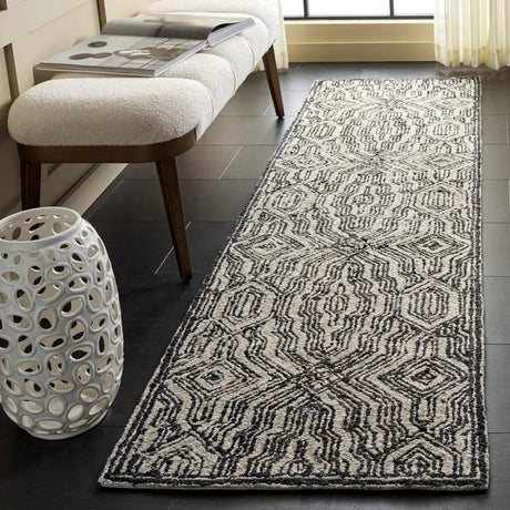 Safavieh Marquee 2'-3" x 8'-0" Rug in Charcoal / Ivory