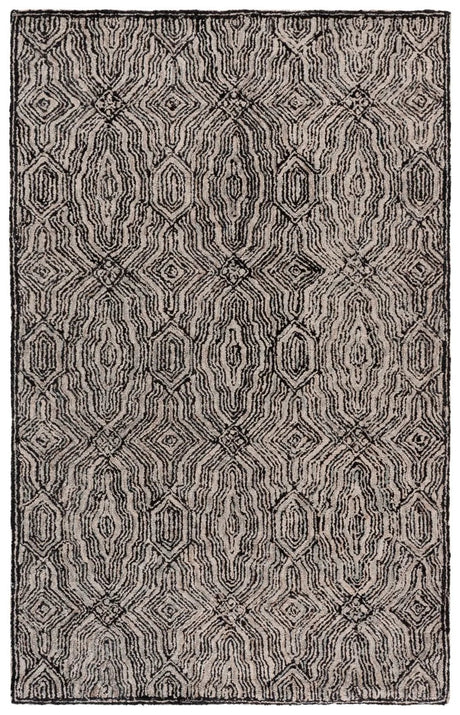 Safavieh Marquee 5'-0" x 8'-0" Rug in Charcoal / Ivory