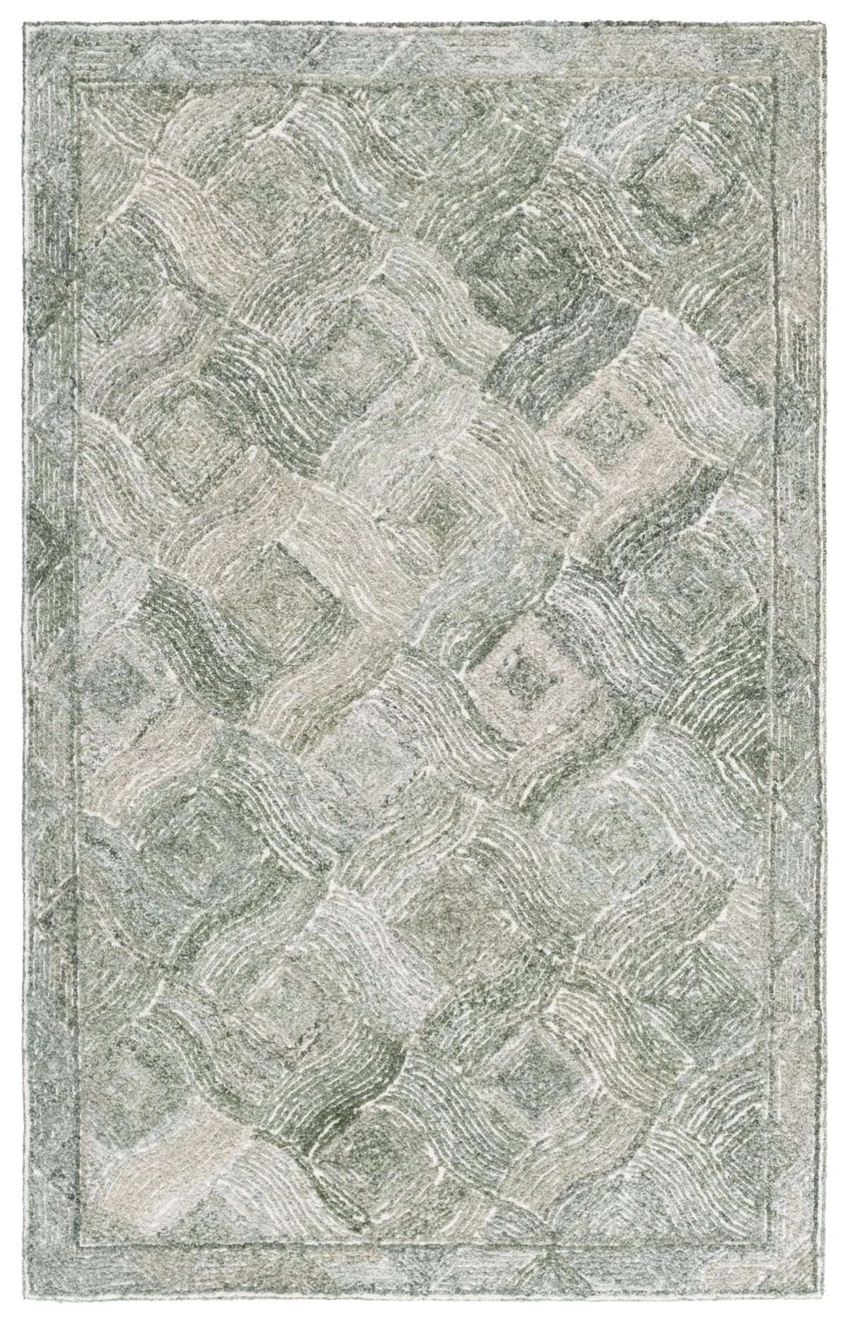 Safavieh Marquee 4'-0" x 6'-0" Rug in Green / Ivory