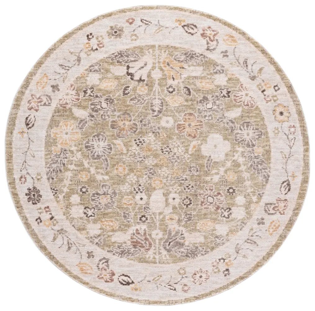Safavieh Martha Stewart Adeline 6'-3" x 6'-3" Rug in Green / Ivory