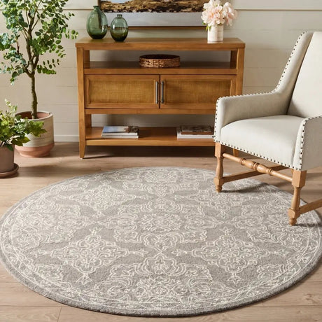 Safavieh Martha Stewart 6'-0" x 6'-0" Rug in Light Grey / Ivory