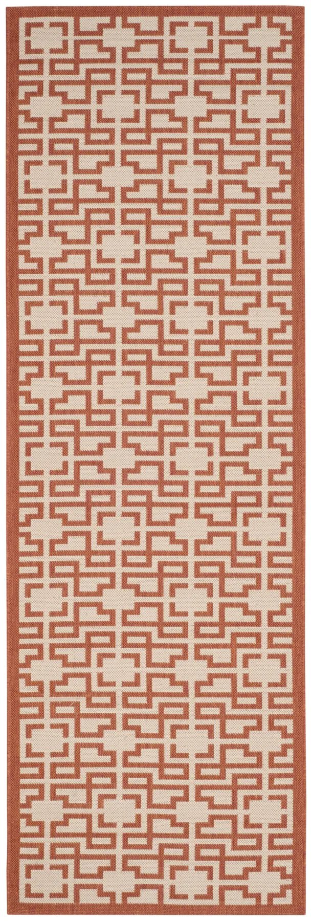 Safavieh Martha Stewart 2'-7" x 8'-2" Rug in Beige / Terracotta