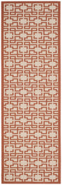 Safavieh Martha Stewart 2'-7" x 8'-2" Rug in Beige / Terracotta