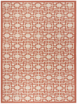Safavieh Martha Stewart 6'-7" x 9'-6" Rug in Beige / Terracotta