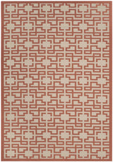 Safavieh Martha Stewart 4'-0" x 5'-7" Rug in Beige / Terracotta