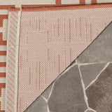 Safavieh Martha Stewart 4'-0" x 5'-7" Rug in Beige / Terracotta