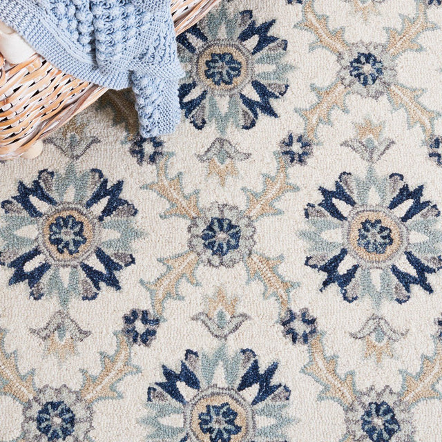 Safavieh Martha Stewart Msr4750Z Ivory/Blue Rug.