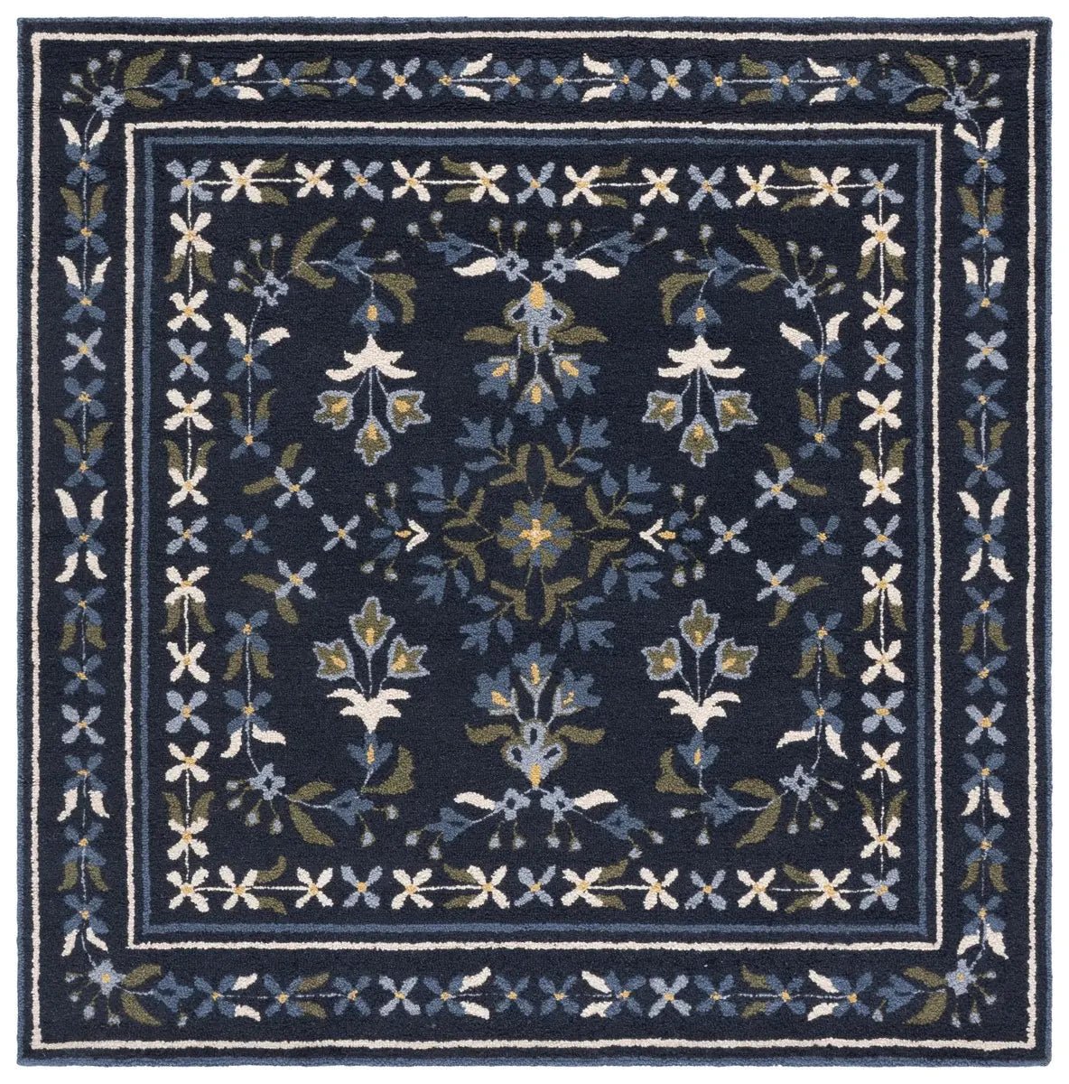 Safavieh Martha Stewart 6'-0" x 6'-0" Rug in Navy / Ivory