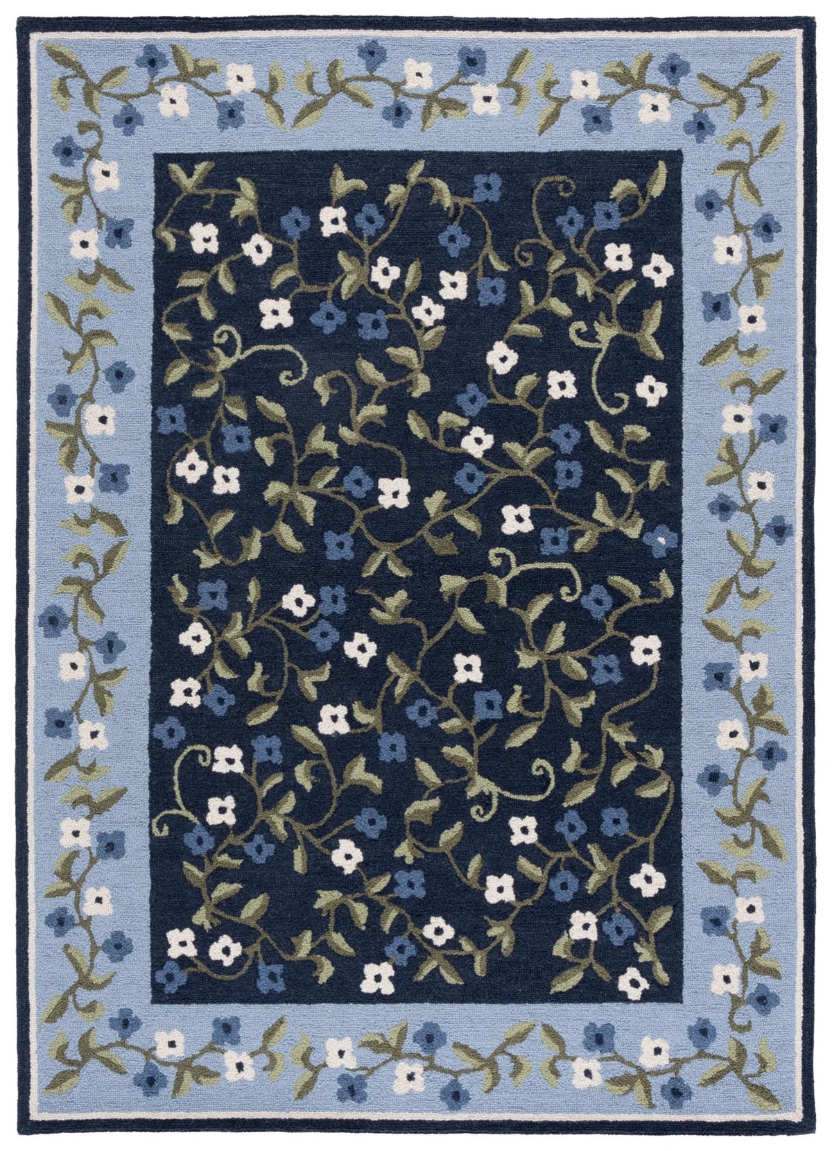 Safavieh Martha Stewart 4'-0" x 6'-0" Rug in Navy / Light Blue