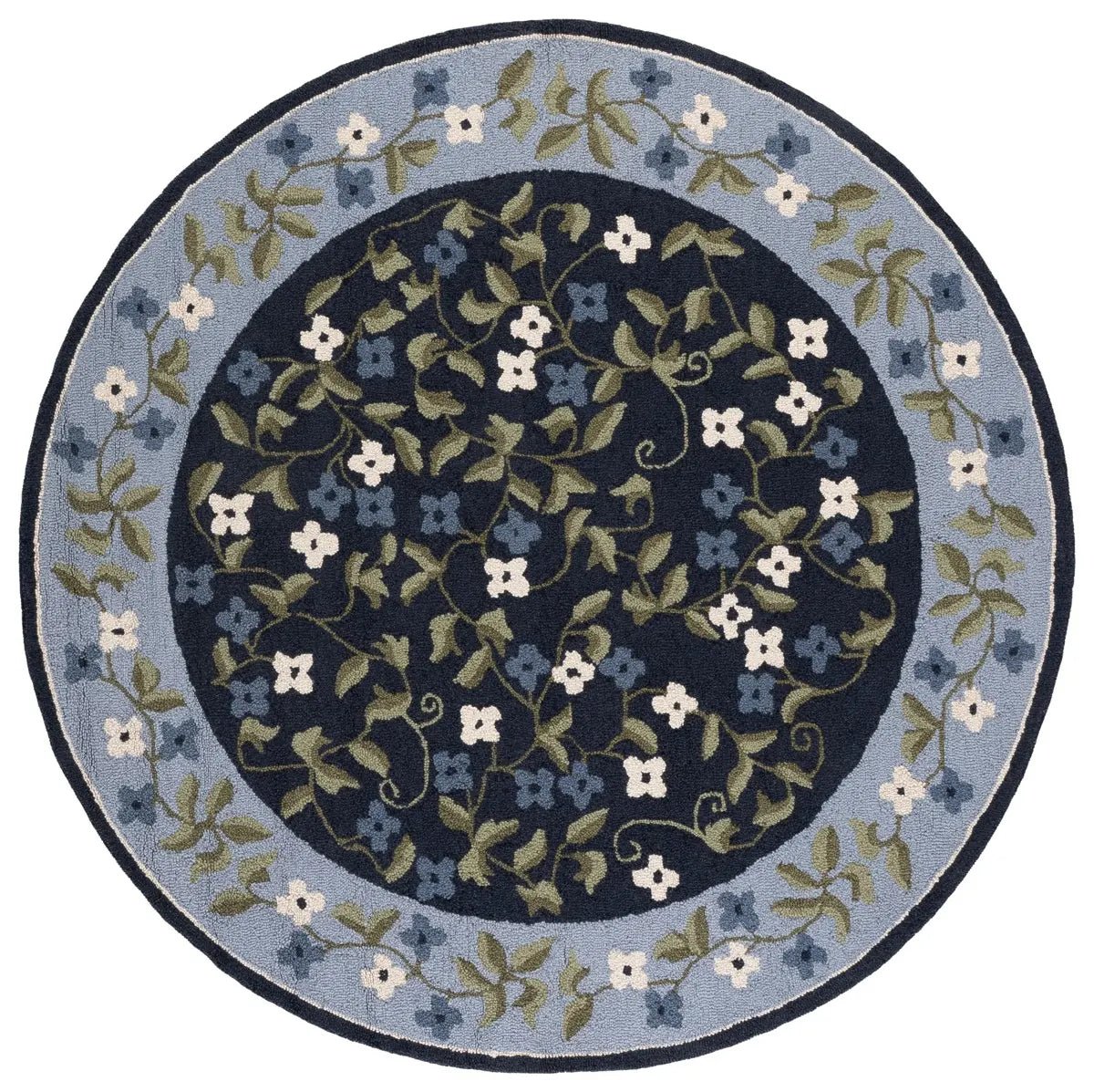 Safavieh Martha Stewart 6'-0" x 6'-0" Rug in Navy / Light Blue