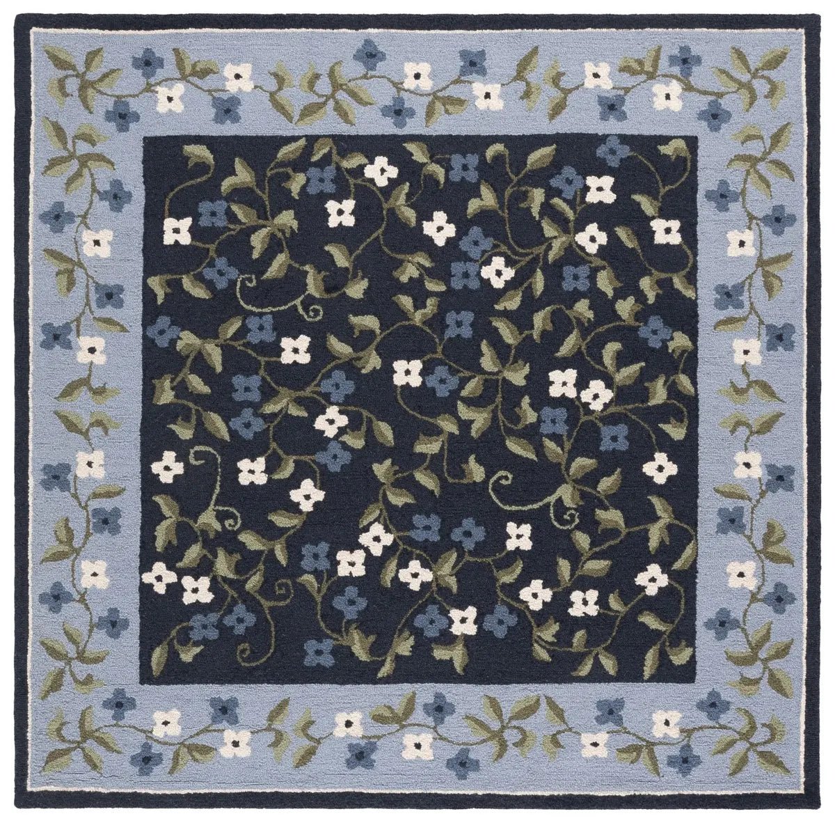 Safavieh Martha Stewart 6'-0" x 6'-0" Rug in Navy / Light Blue