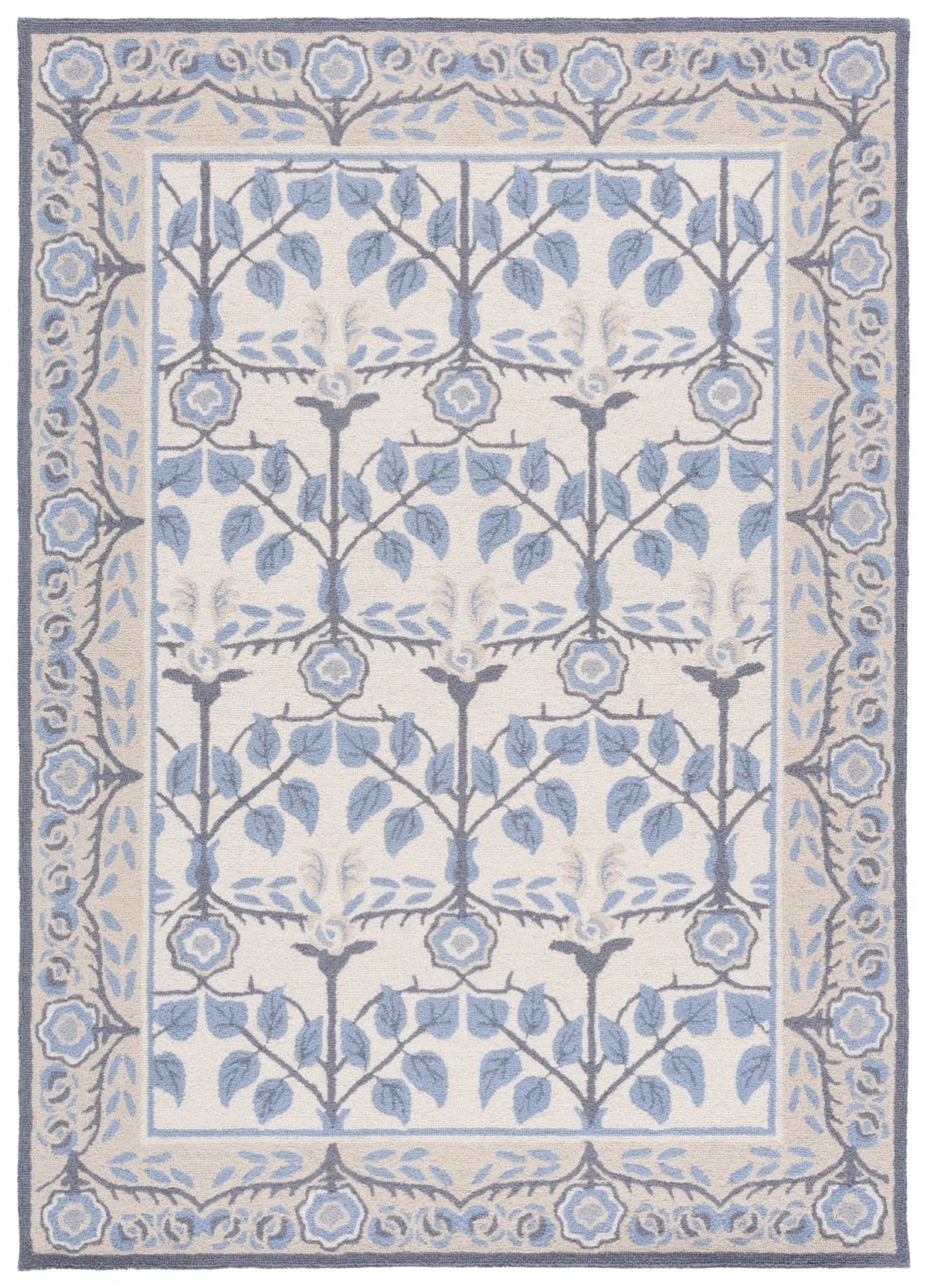 Safavieh Martha Stewart 4'-0" x 6'-0" Rug in Light Blue / Ivory