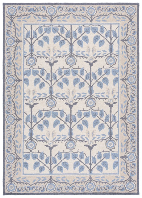 Safavieh Martha Stewart 4'-0" x 6'-0" Rug in Light Blue / Ivory