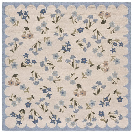 Safavieh Martha Stewart 6'-0" x 6'-0" Rug in Ivory / Light Blue