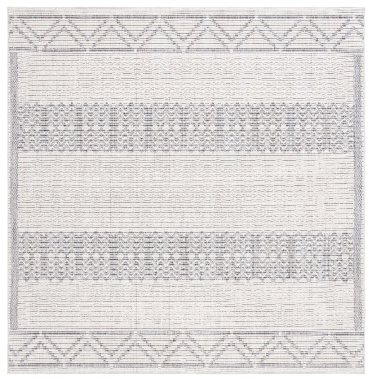 Safavieh Martha Stewart Serenity 6'-7" x 6'-7" Rug in Ivory / Grey