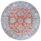 Safavieh Martha Stewart Washable 6'-0" x 6'-0" Rug in Turquoise / Rust