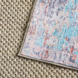 Safavieh Martha Stewart Washable 5'-0" x 7'-0" Rug in Turquoise / Rust