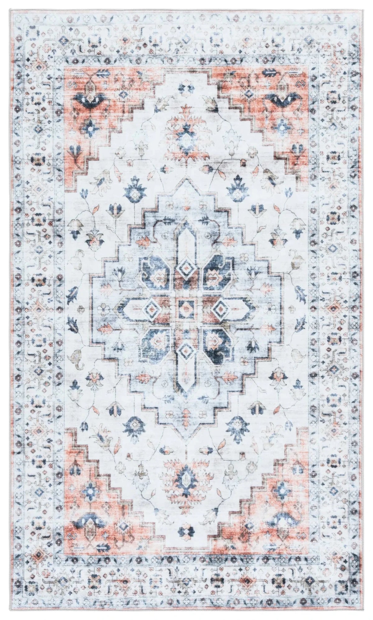 Safavieh Martha Stewart Washable 3'-0" x 5'-0" Rug in Sage / Light Rust