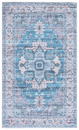 Safavieh Martha Stewart Washable 3'-0" x 5'-0" Rug in Grey / Turquoise