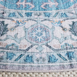 Safavieh Martha Stewart Washable 6'-0" x 6'-0" Rug in Grey / Turquoise