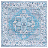 Safavieh Martha Stewart Washable 6'-0" x 6'-0" Rug in Grey / Turquoise