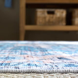 Safavieh Martha Stewart Washable 5'-0" x 7'-0" Rug in Grey / Turquoise