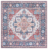 Safavieh Martha Stewart Washable 6'-0" x 6'-0" Rug in Rust / Blue