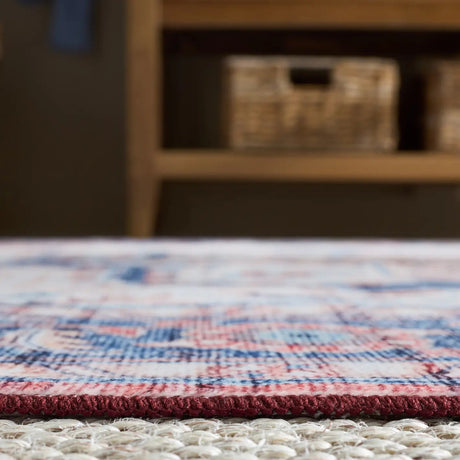 Safavieh Martha Stewart Washable 5'-0" x 7'-0" Rug in Rust / Blue