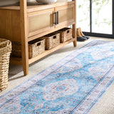 Safavieh Martha Stewart Washable 2'-6" x 8'-0" Rug in Turquoise / Beige