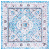 Safavieh Martha Stewart Washable 6'-0" x 6'-0" Rug in Turquoise / Beige