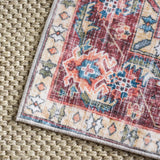 Safavieh Martha Stewart Washable 5'-0" x 7'-0" Rug in Red / Blue