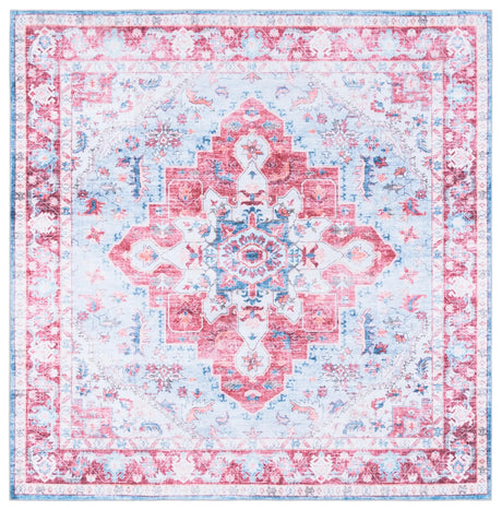 Safavieh Martha Stewart Washable 6'-0" x 6'-0" Rug in Red / Blue