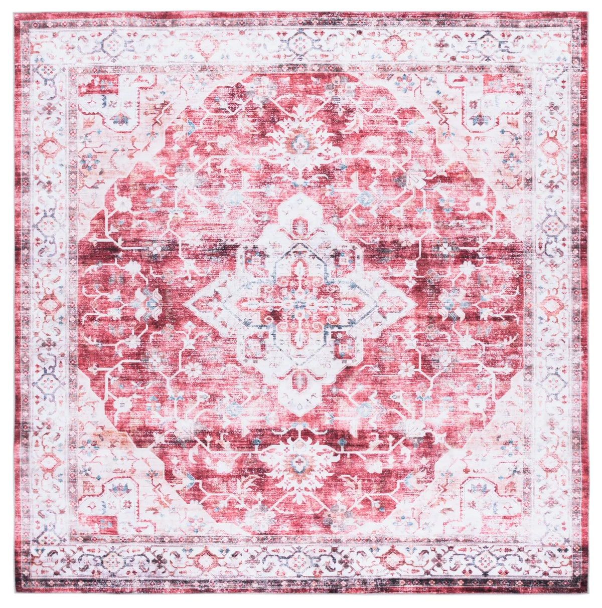 Safavieh Martha Stewart Washable 6'-0" x 6'-0" Rug in Rust / Gold