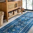 Safavieh Martha Stewart Washable 2'-6" x 8'-0" Rug in Dark Blue / Beige