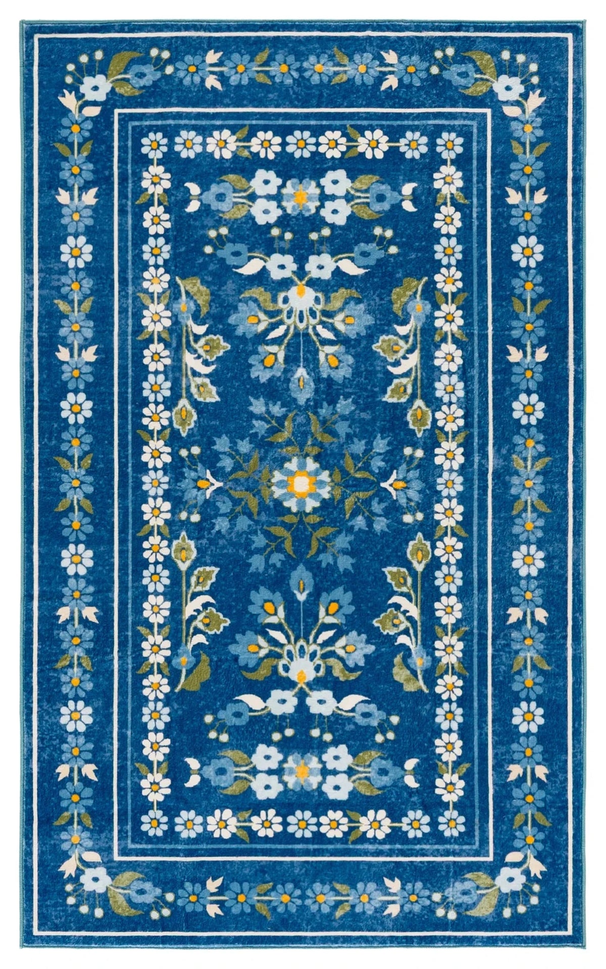 Safavieh Martha Stewart Washable 3'-0" x 5'-0" Rug in Dark Blue / Beige