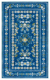 Safavieh Martha Stewart Washable 3'-0" x 5'-0" Rug in Dark Blue / Beige