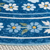 Safavieh Martha Stewart Washable 6'-0" x 6'-0" Rug in Dark Blue / Beige