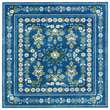 Safavieh Martha Stewart Washable 6'-0" x 6'-0" Rug in Dark Blue / Beige