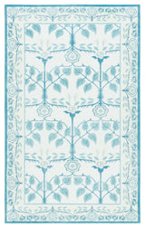 Safavieh Martha Stewart Washable 3'-0" x 5'-0" Rug in Ivory / Light Blue