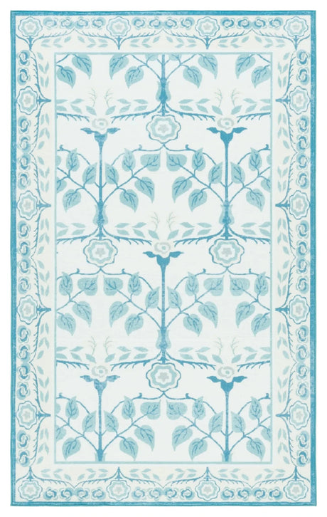 Safavieh Martha Stewart Washable 3'-0" x 5'-0" Rug in Ivory / Light Blue