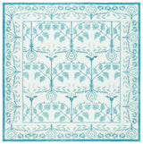 Safavieh Martha Stewart Washable 6'-0" x 6'-0" Rug in Ivory / Light Blue