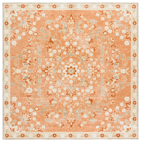 Safavieh Martha Stewart Washable 6'-0" x 6'-0" Rug in Rust / Beige