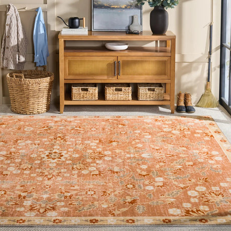 Safavieh Martha Stewart Washable 8'-0" x 10'-0" Rug in Rust / Beige